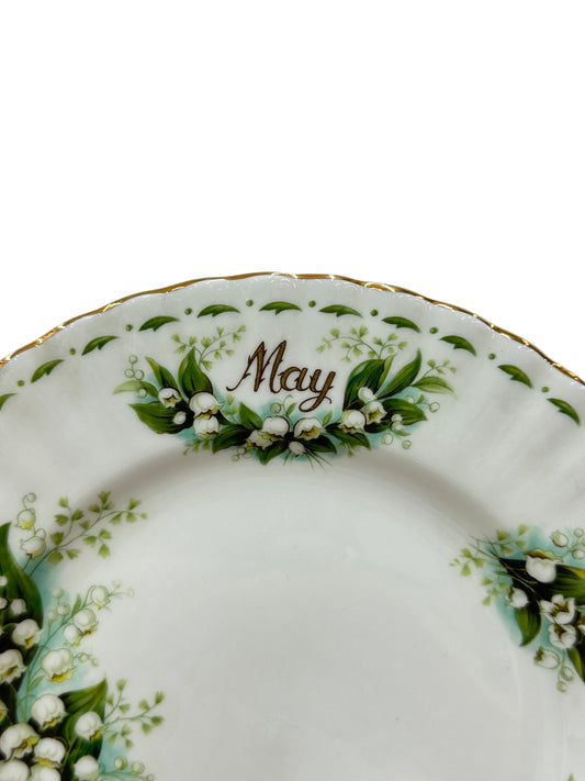 Royal Albert Flower of the Month | May Lily of the Valley Luncheon Plate | Mint Condition