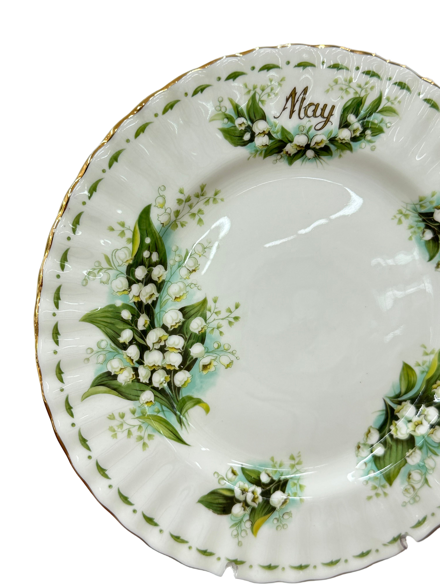 Royal Albert Flower of the Month | May Lily of the Valley Luncheon Plate | Mint Condition