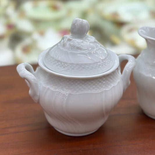 RICHARD GINORI Granduca Sugar & Creamer Set | BRAND NEW White Porcelain | Luxury Italian Tea