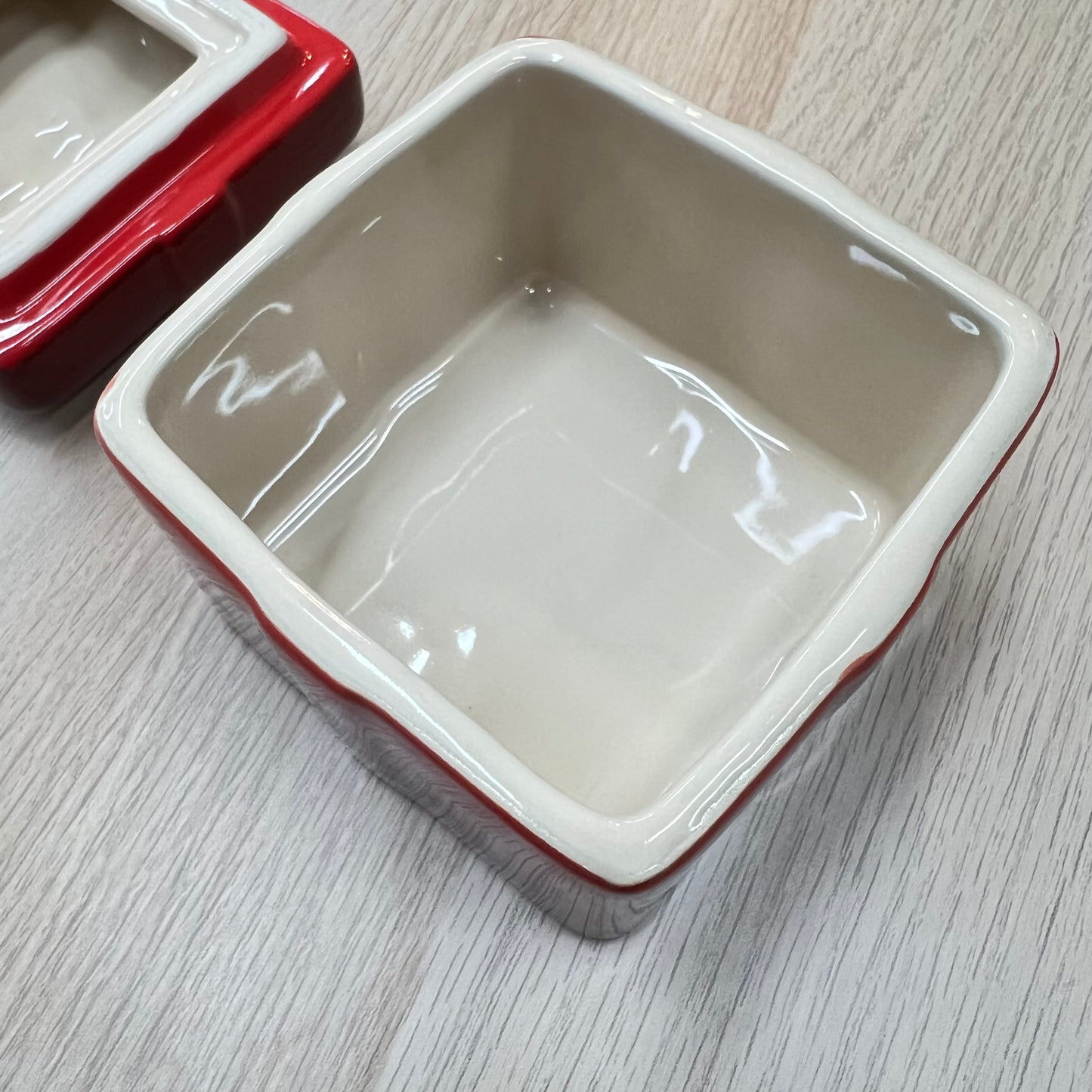 Le Creuset Mini Gift Box Ramekin with Lid Cerise Red Stoneware