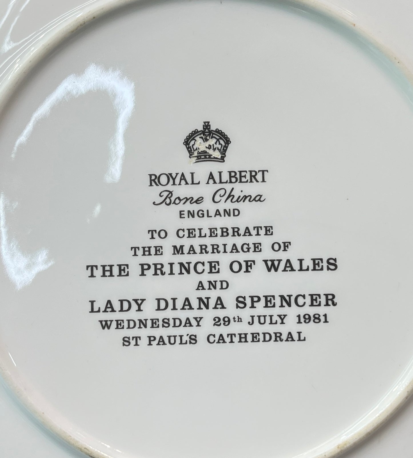Royal Albert Lady Diana Spencer Collectors Plate - Diana & Charles Marriage 1981. British Royal Keepsake, Royal Family memorabilia
