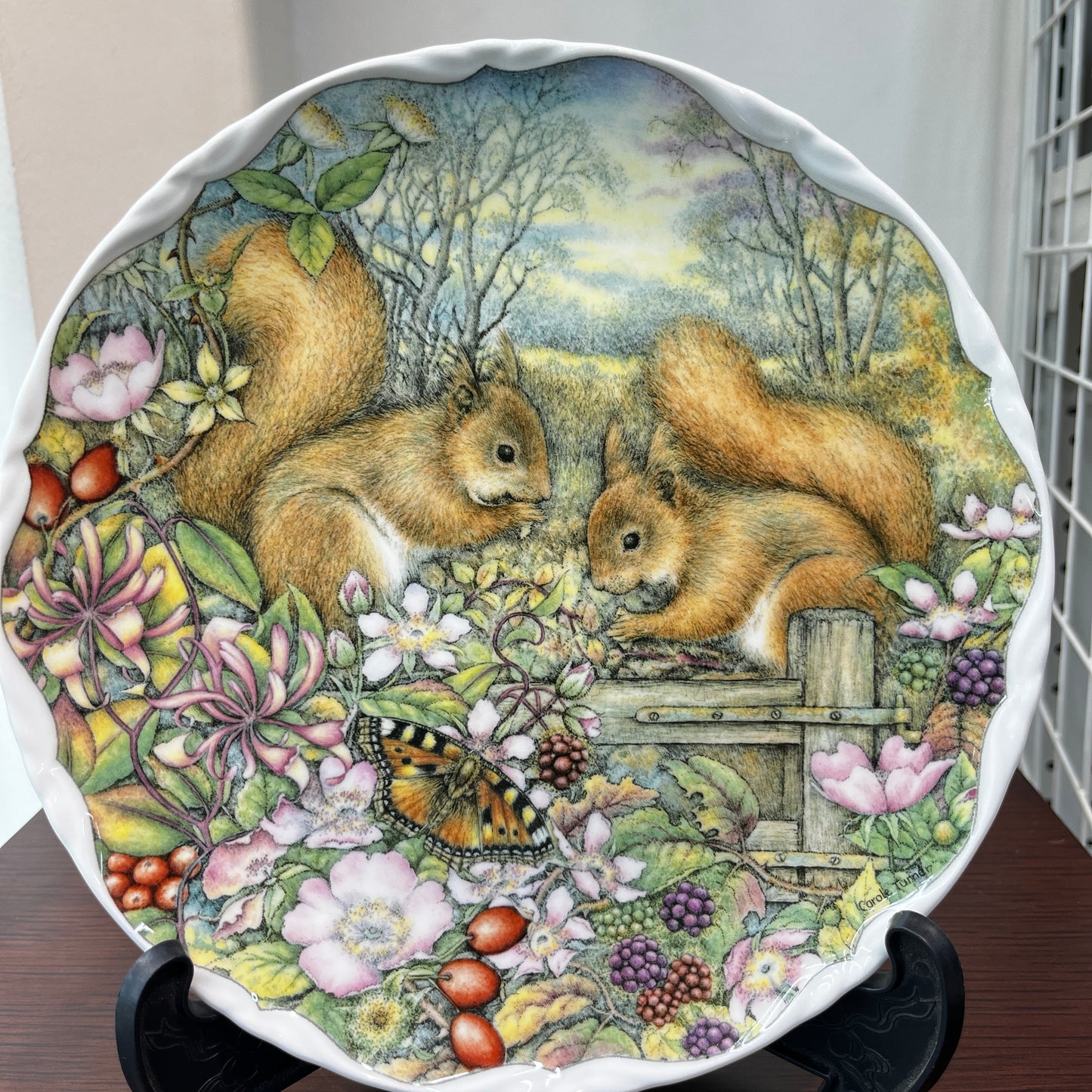 Royal Albert Countryside Friends Collectors Plate - Squirrels Enjoying Autumn Fruits, Collectible Plates, English Bone China