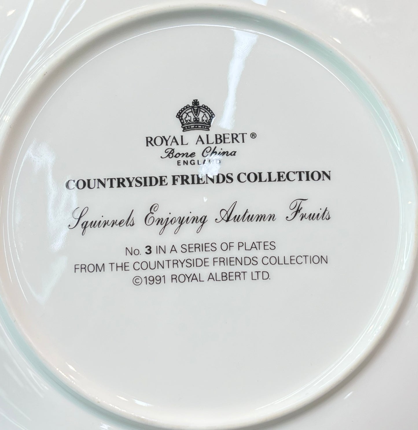 Royal Albert Countryside Friends Collectors Plate - Squirrels Enjoying Autumn Fruits, Collectible Plates, English Bone China