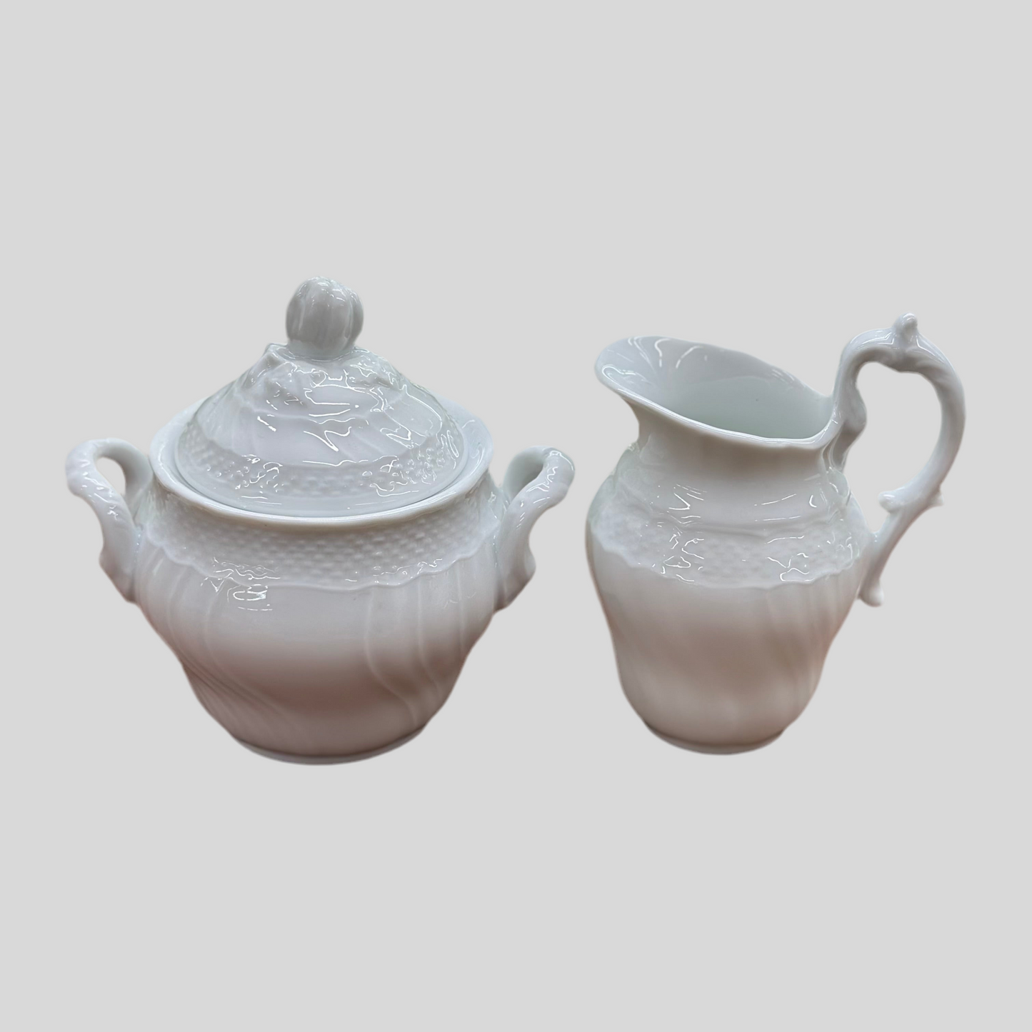 RICHARD GINORI Granduca Sugar & Creamer Set | BRAND NEW White Porcelain | Luxury Italian Tea