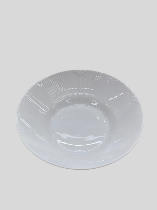 ROYAL COPENHAGEN White Half Lace Deep Plate #604 | 9.8 in (25cm) Rim Soup Bowl | Excellent Condition