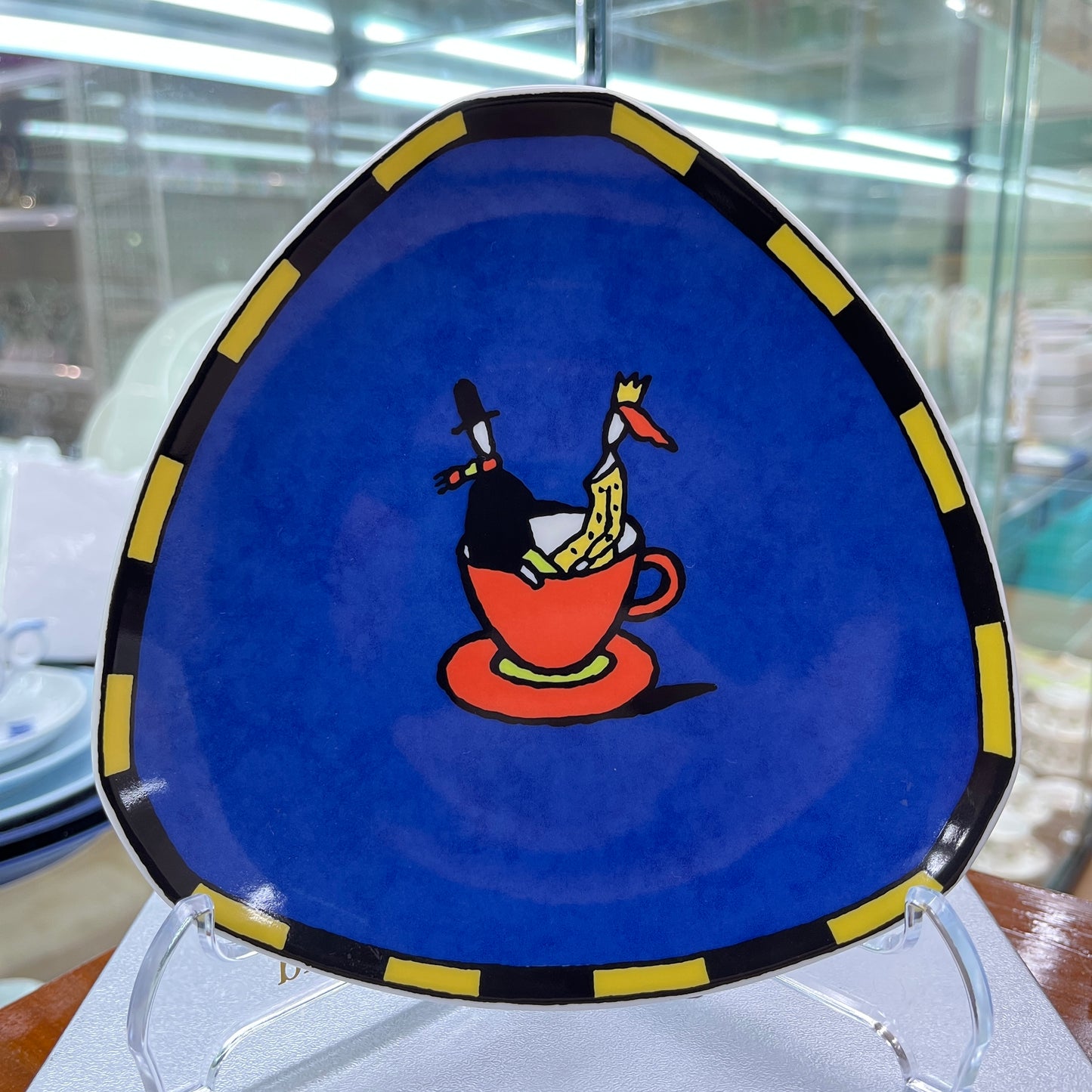 Rosenthal Studio Line Germany Dorothy Hafner Collector Plate Modern Art Design Triangular Shape With Box Brand New 16cm