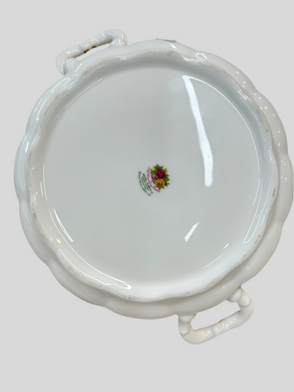 Luxury Royal Albert Old Country Roses Covered Tureen | Refinement: Royal Albert Old Country Roses Tureen | Mint Cond. Made in England Bone China Serving Bowl | OOKII