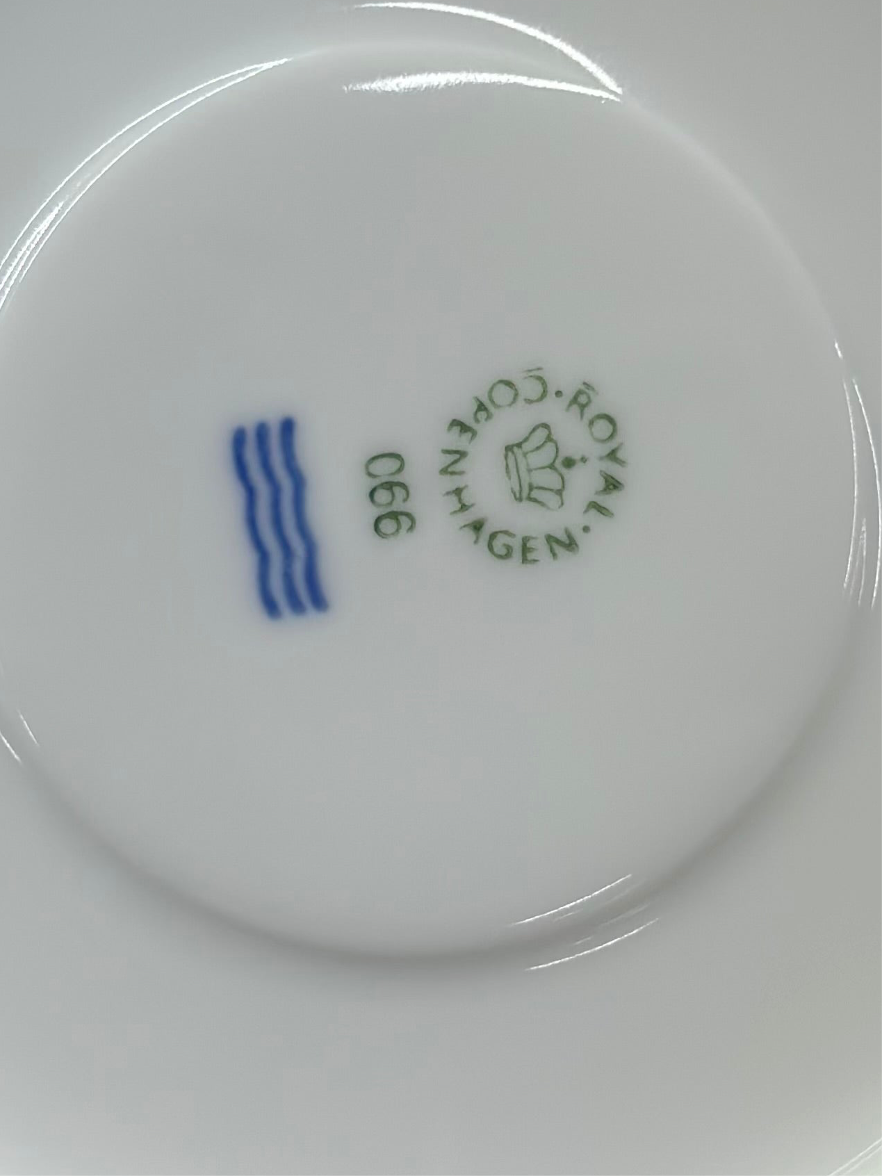 ROYAL COPENHAGEN Fluted Logo Cup & Saucer Set #065/066 | White Fluted | 22cl Collectible