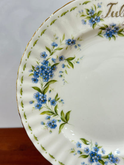 Royal Albert Flower of the Month | July Forget-Me-Not Luncheon Plate | Mint Condition
