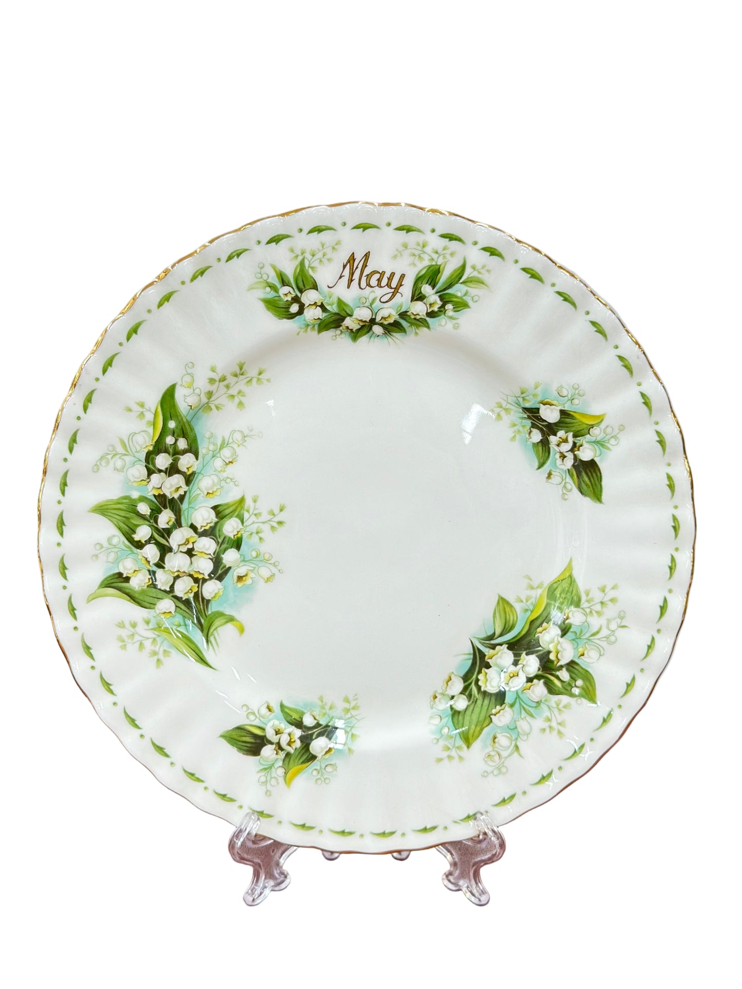 Royal Albert Flower of the Month | May Lily of the Valley Luncheon Plate | Mint Condition