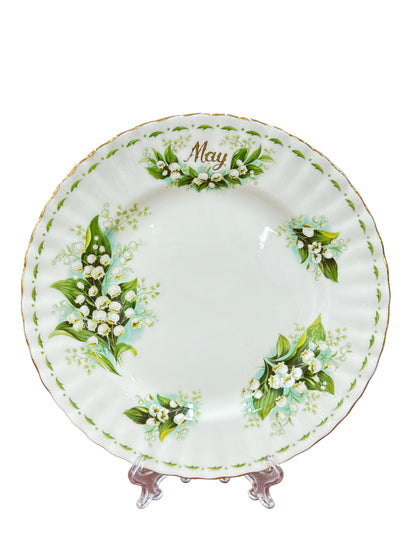 Royal Albert Flower of the Month | May Lily of the Valley Luncheon Plate | Mint Condition