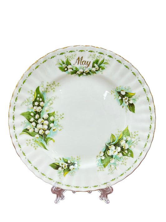 Royal Albert Flower of the Month | May Lily of the Valley Luncheon Plate | Mint Condition