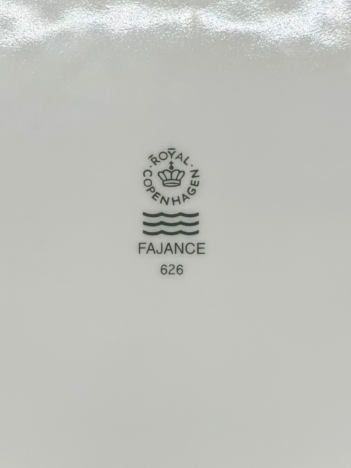 ROYAL COPENHAGEN Fajance Logo Plate #626 | 26cm Dinner Plate | Vintage Danish Faience