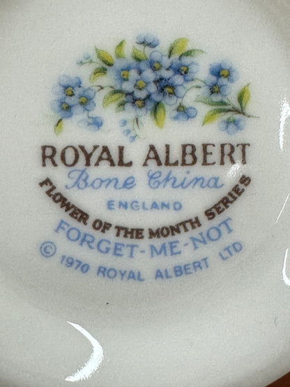 Royal Albert Flower of the Month | July Forget-Me-Not Cup & Saucer Set | Mint Condition