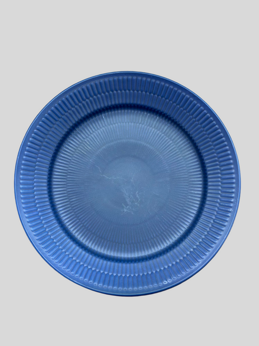ROYAL COPENHAGEN Deep Indigo Fluted Dinner Plate #627 | 27cm | Modern Danish Design