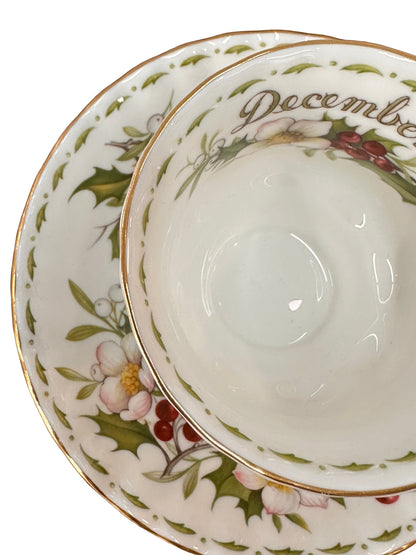 Royal Albert Flower of the Month | December Christmas Rose Cup & Saucer Set | Mint Condition