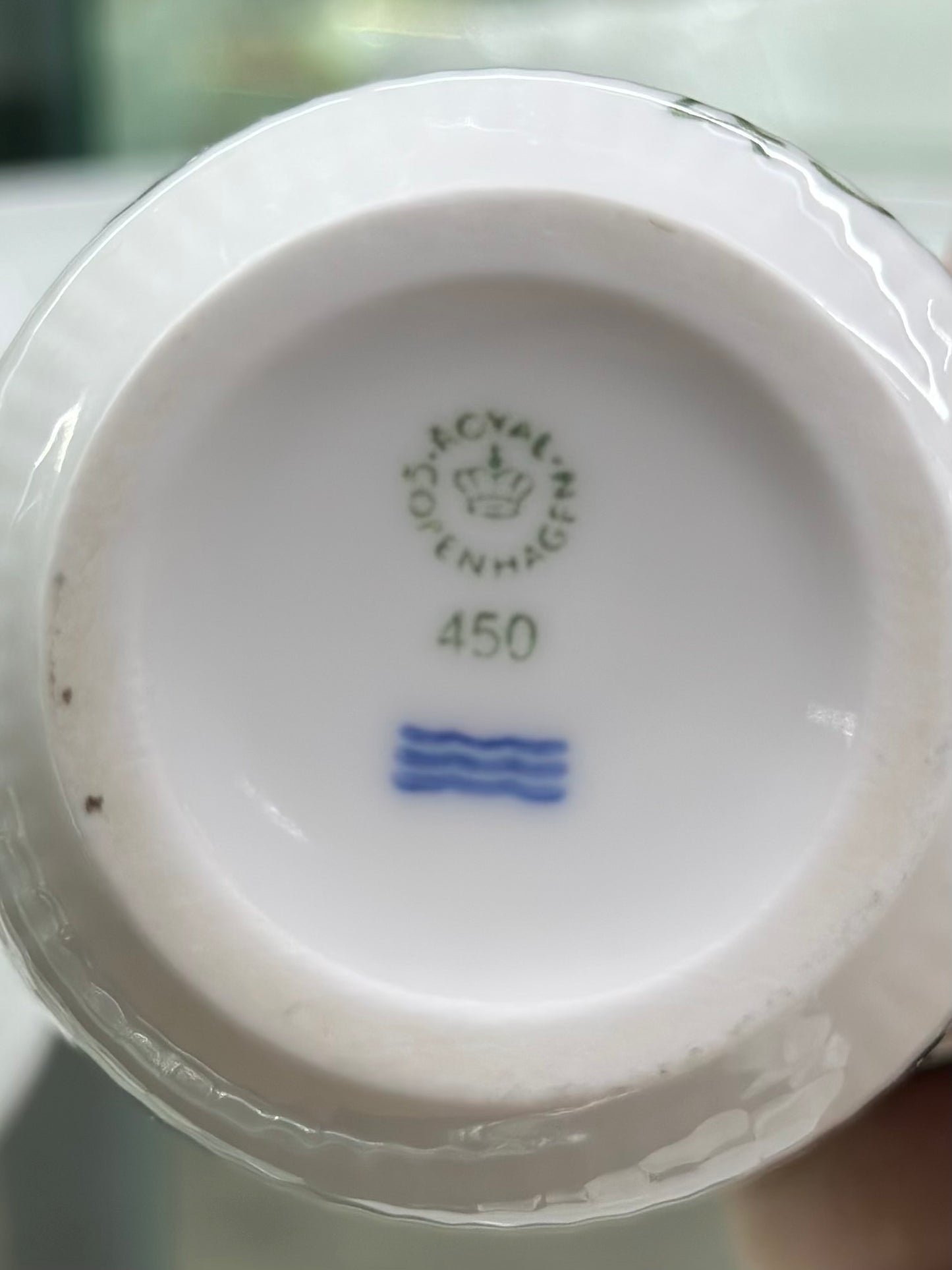 ROYAL COPENHAGEN Fluted Logo Beaker #450 | 11oz Tumbler | Hand-Painted Mark | VGC