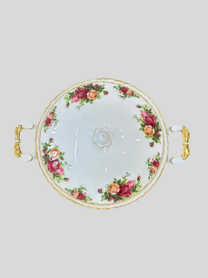 Luxury Royal Albert Old Country Roses Covered Tureen | Refinement: Royal Albert Old Country Roses Tureen | Mint Cond. Made in England Bone China Serving Bowl | OOKII