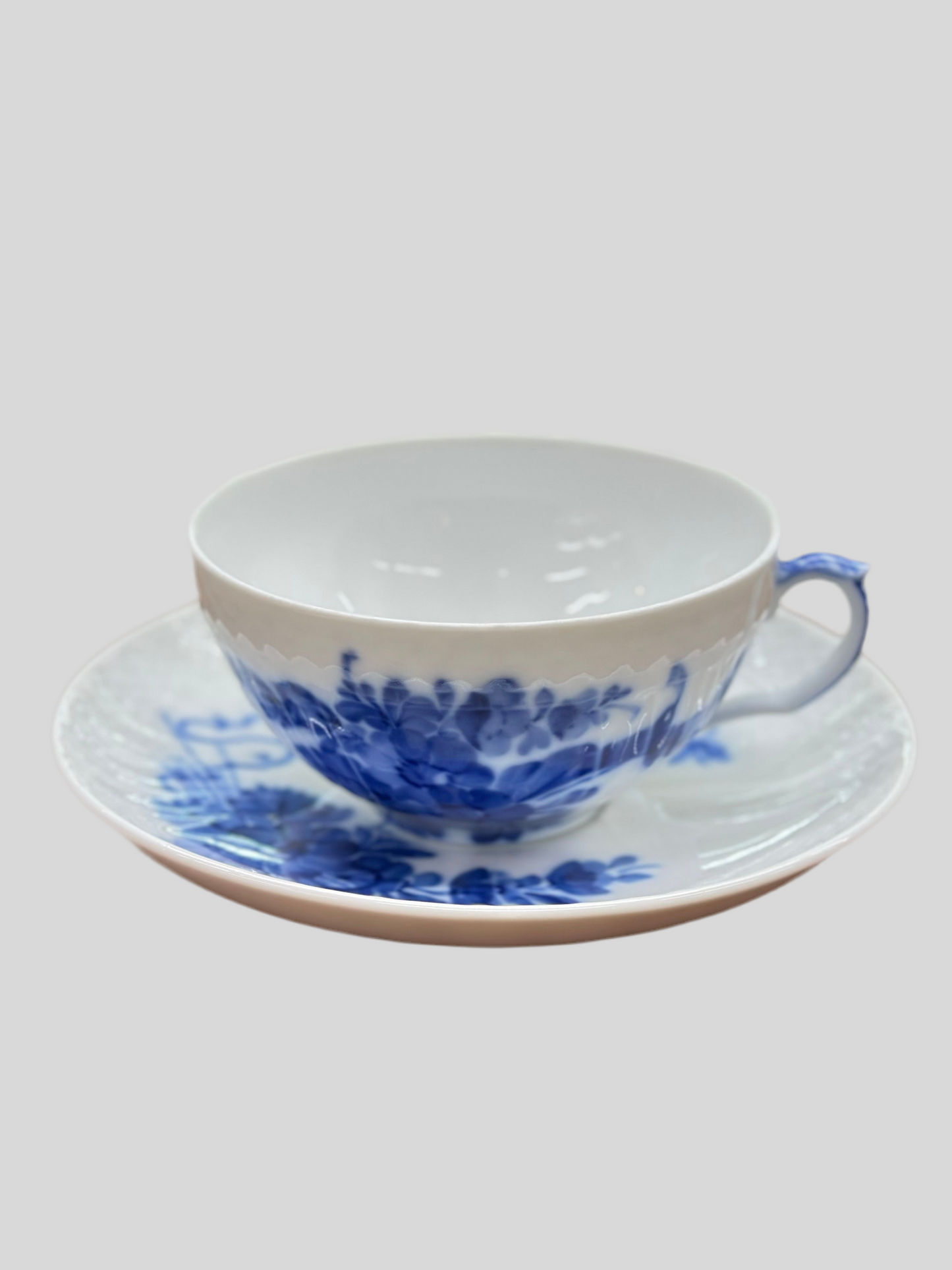 Royal Copenhagen Blå Blomst Tea Cup & Saucer Set | Design 081 & BOX 088 | Excellent Condition