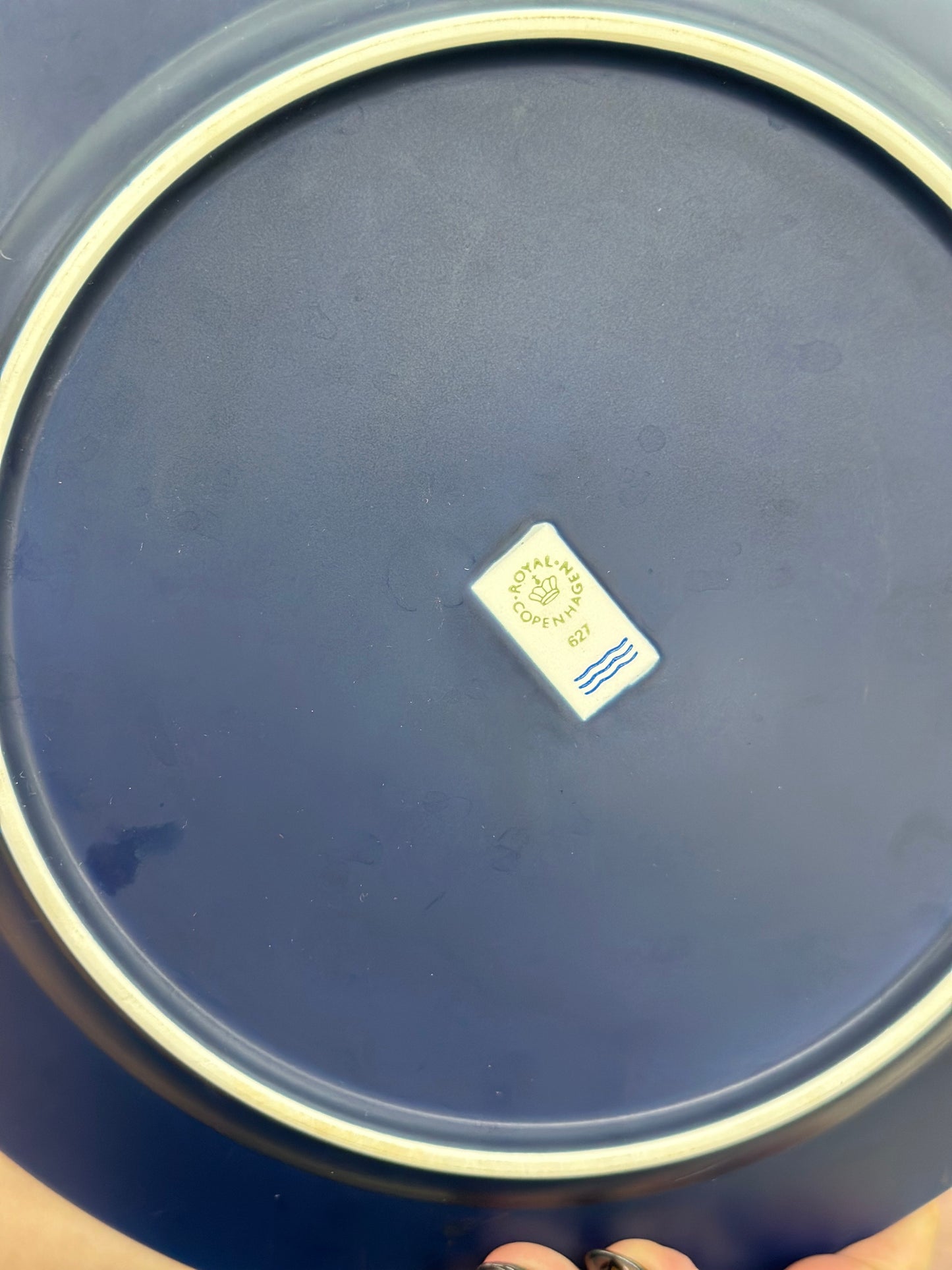 ROYAL COPENHAGEN Deep Indigo Fluted Dinner Plate #627 | 27cm | Modern Danish Design