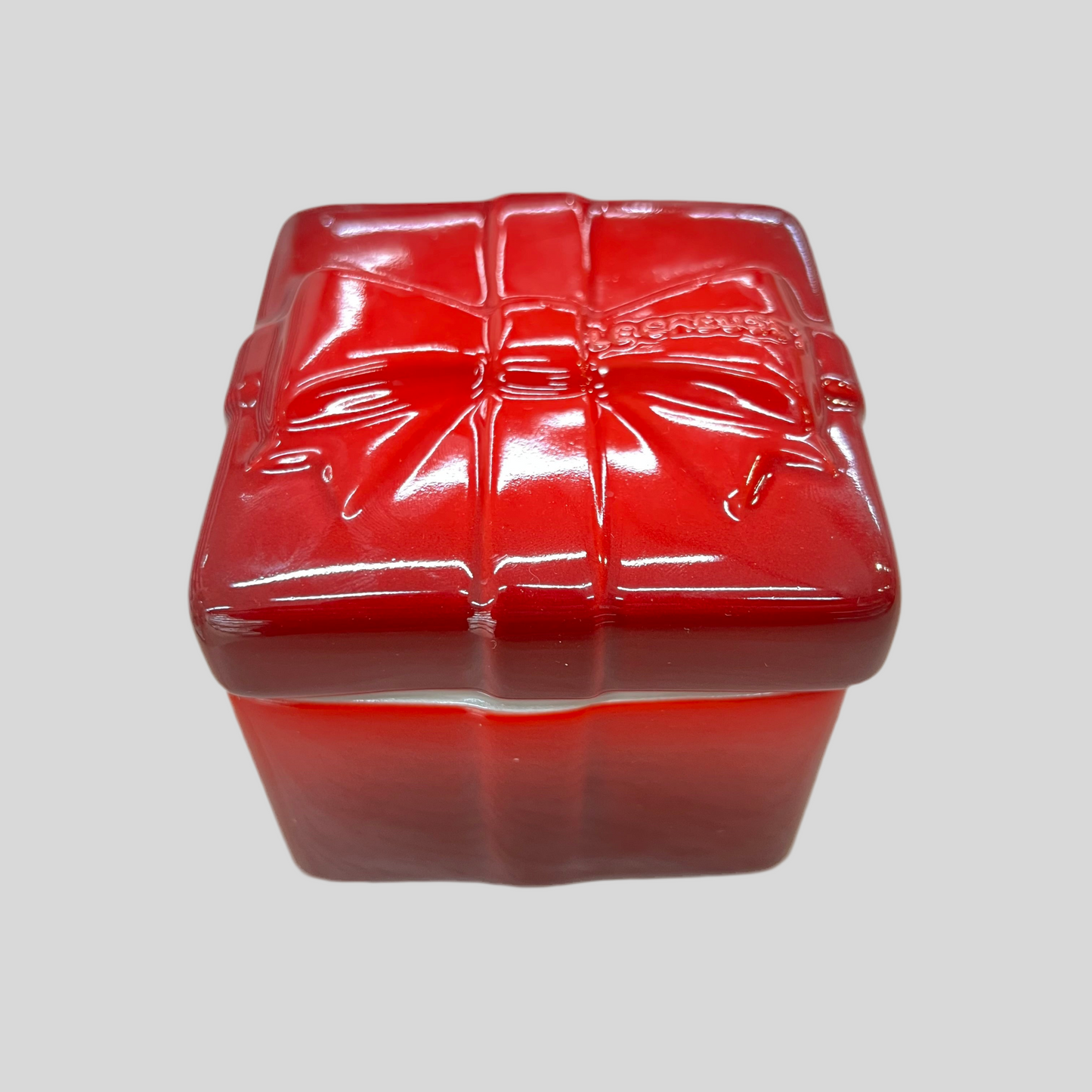 Le Creuset Mini Gift Box Ramekin with Lid Cerise Red Stoneware