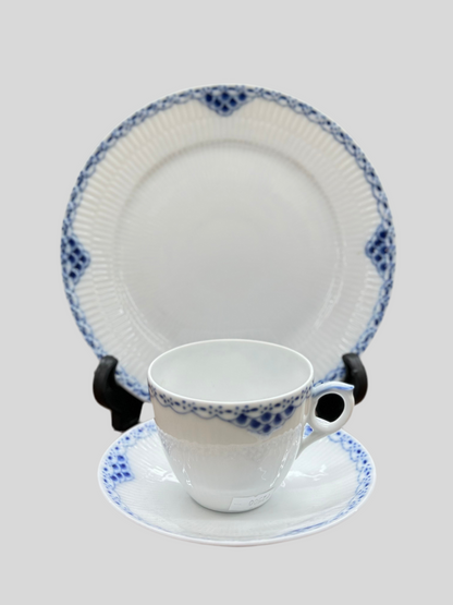ROYAL COPENHAGEN Princess Blue Trio Set | Cup 072, Saucer 073, Plate 620 | Very Good Condition