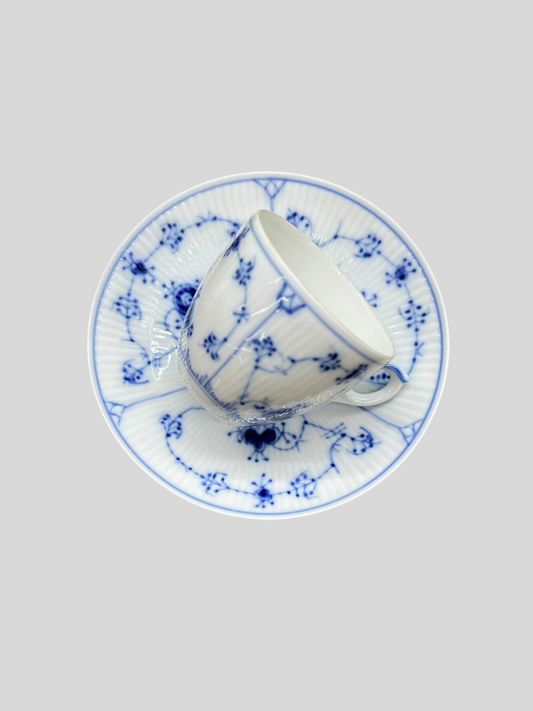 Royal Copenhagen Blue Fluted Cup & Saucer | Cup No. 072 & Saucer No. 082