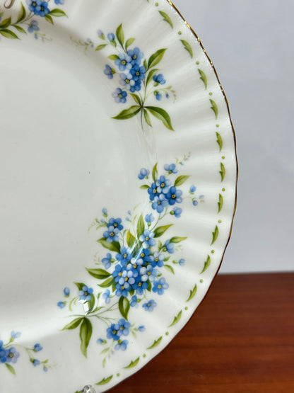 Royal Albert Flower of the Month | July Forget-Me-Not Luncheon Plate | Mint Condition