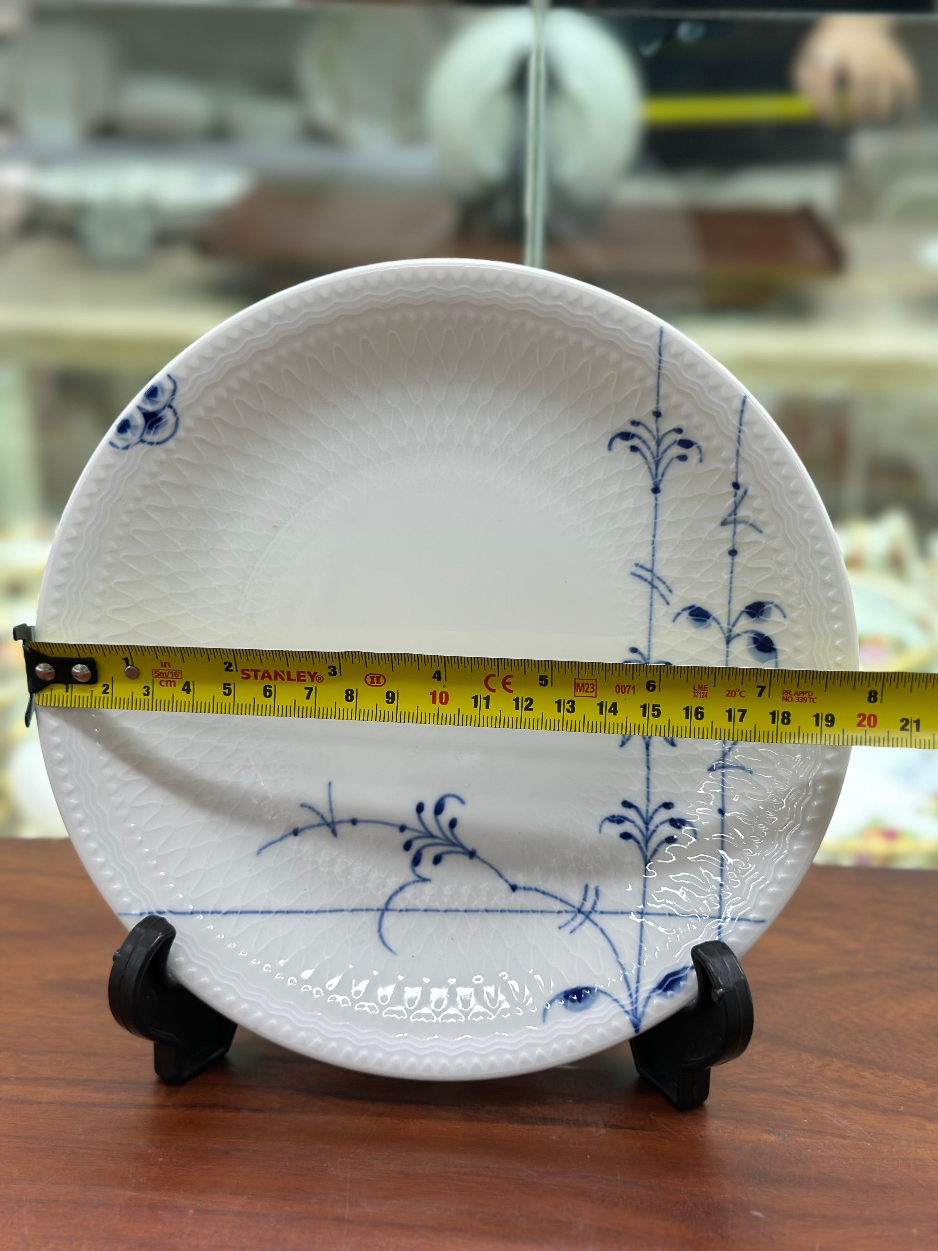 ROYAL COPENHAGEN Blue Palmette Plate | 20cm Luncheon #620 & 26cm