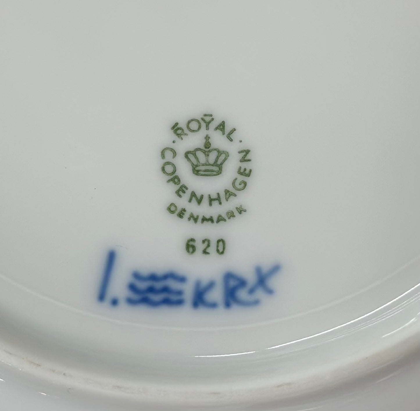 ROYAL COPENHAGEN Princess Blue Trio Set | Cup 072, Saucer 073, Plate 620 | Very Good Condition