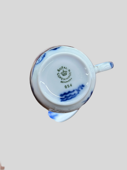 Royal Copenhagen Demitasse Cup & Saucer Set | Blå Blomst 054 & 055