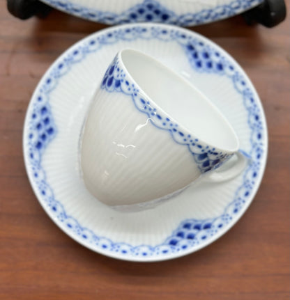 ROYAL COPENHAGEN Princess Blue Trio Set | Cup 072, Saucer 073, Plate 620 | Very Good Condition