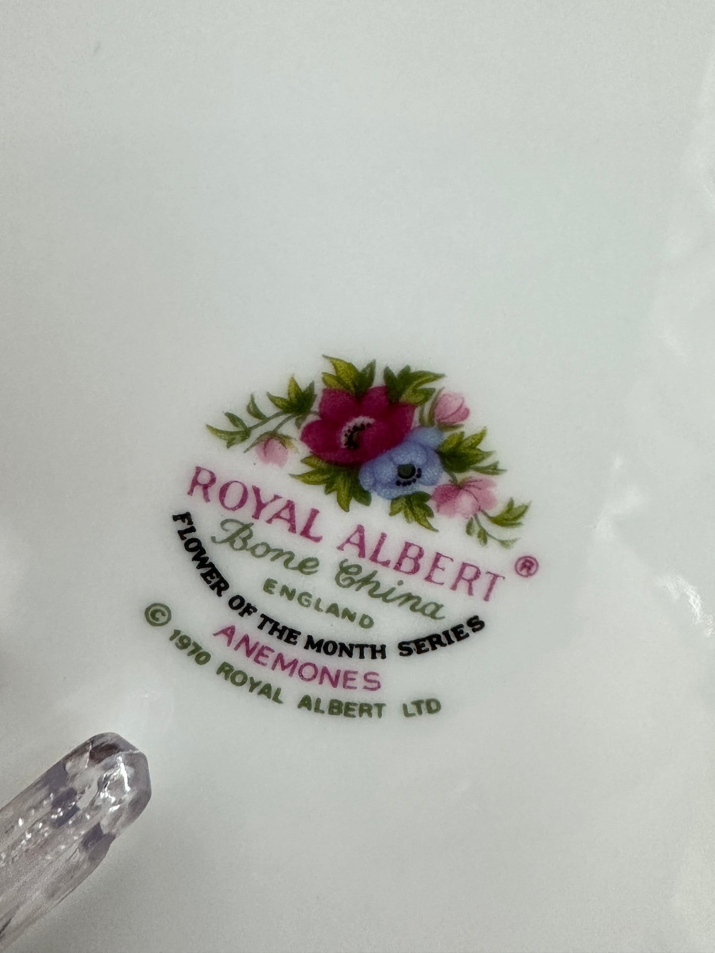 Royal Albert Flower of the Month | March Anemones Luncheon Plate | Mint Condition