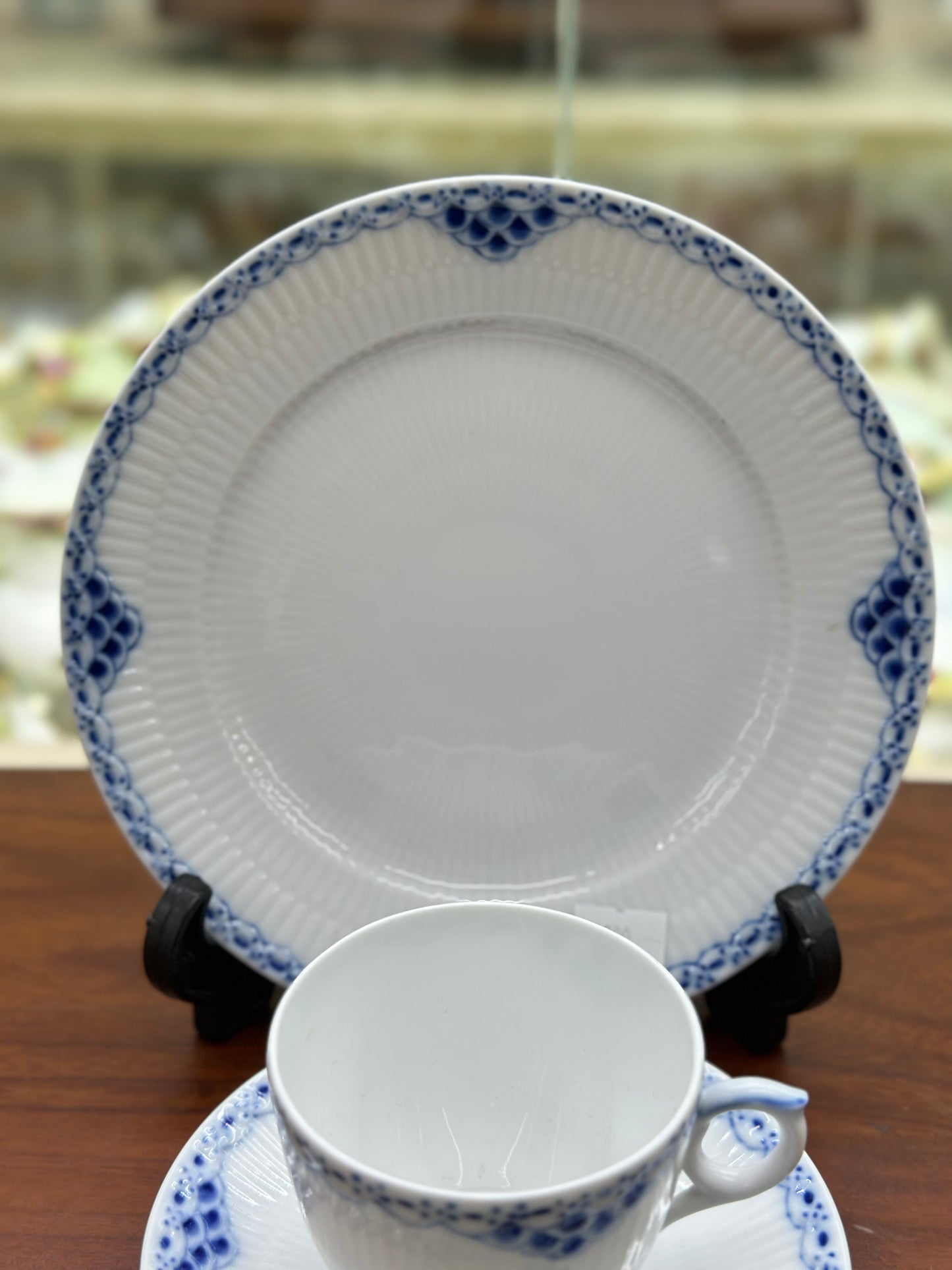 ROYAL COPENHAGEN Princess Blue Trio Set | Cup 072, Saucer 073, Plate 620 | Very Good Condition