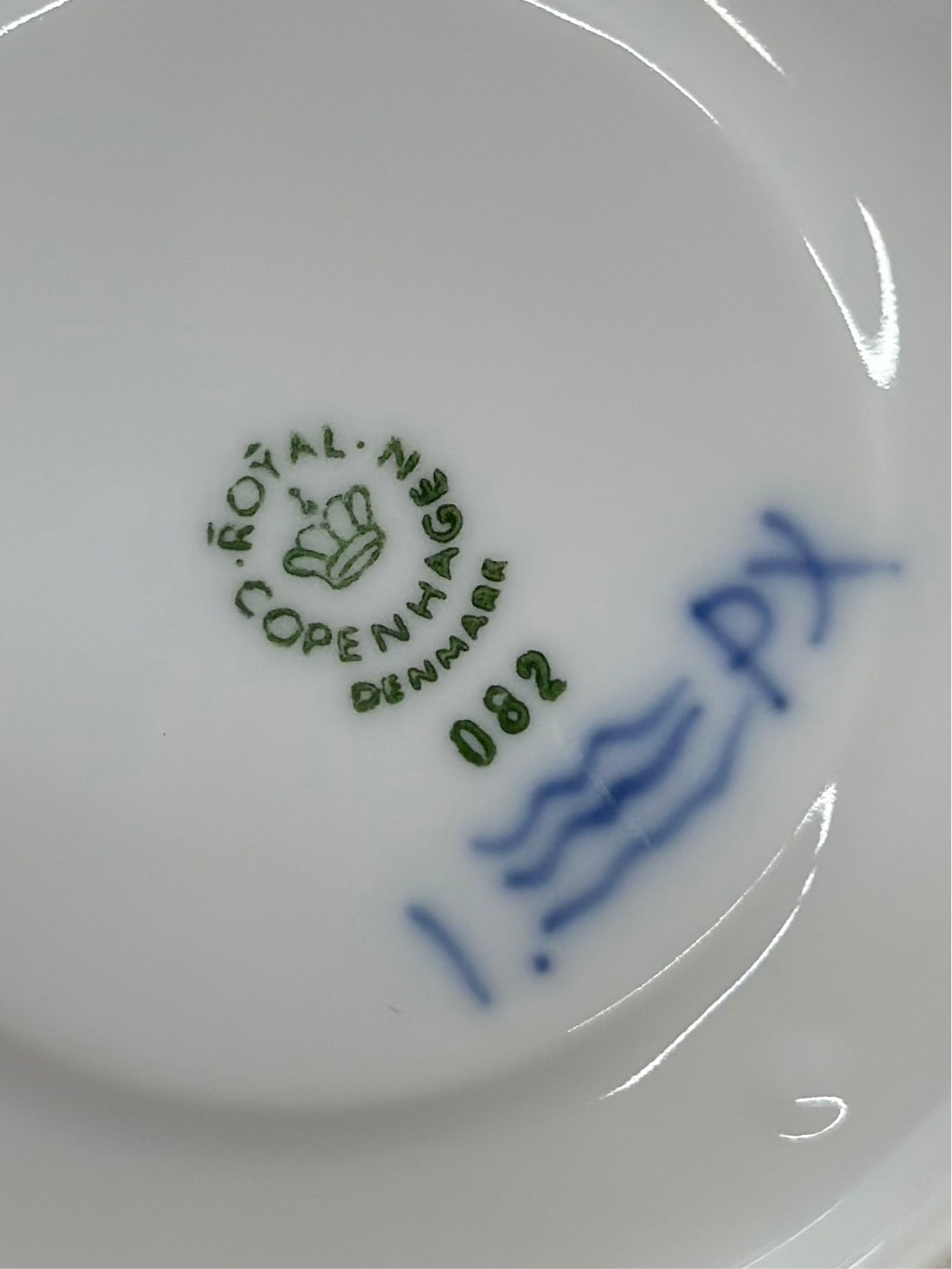 Royal Copenhagen Blue Fluted Cup & Saucer | Cup No. 072 & Saucer No. 082