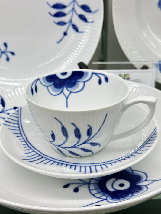 Royal Copenhagen Blue Fluted Tea Cup & Saucer | Cup No. CFX 087 & Saucer BOX 088