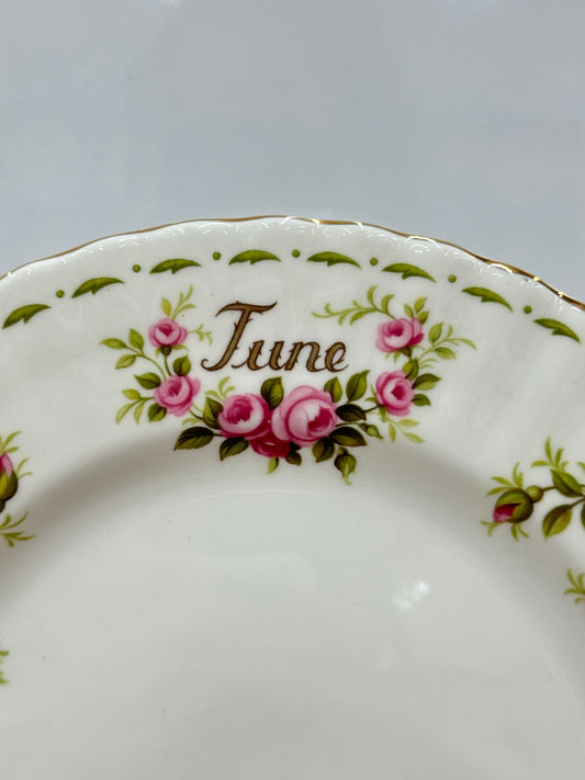 Royal Albert Flower of the Month | June Roses Luncheon Plate | Mint Condition