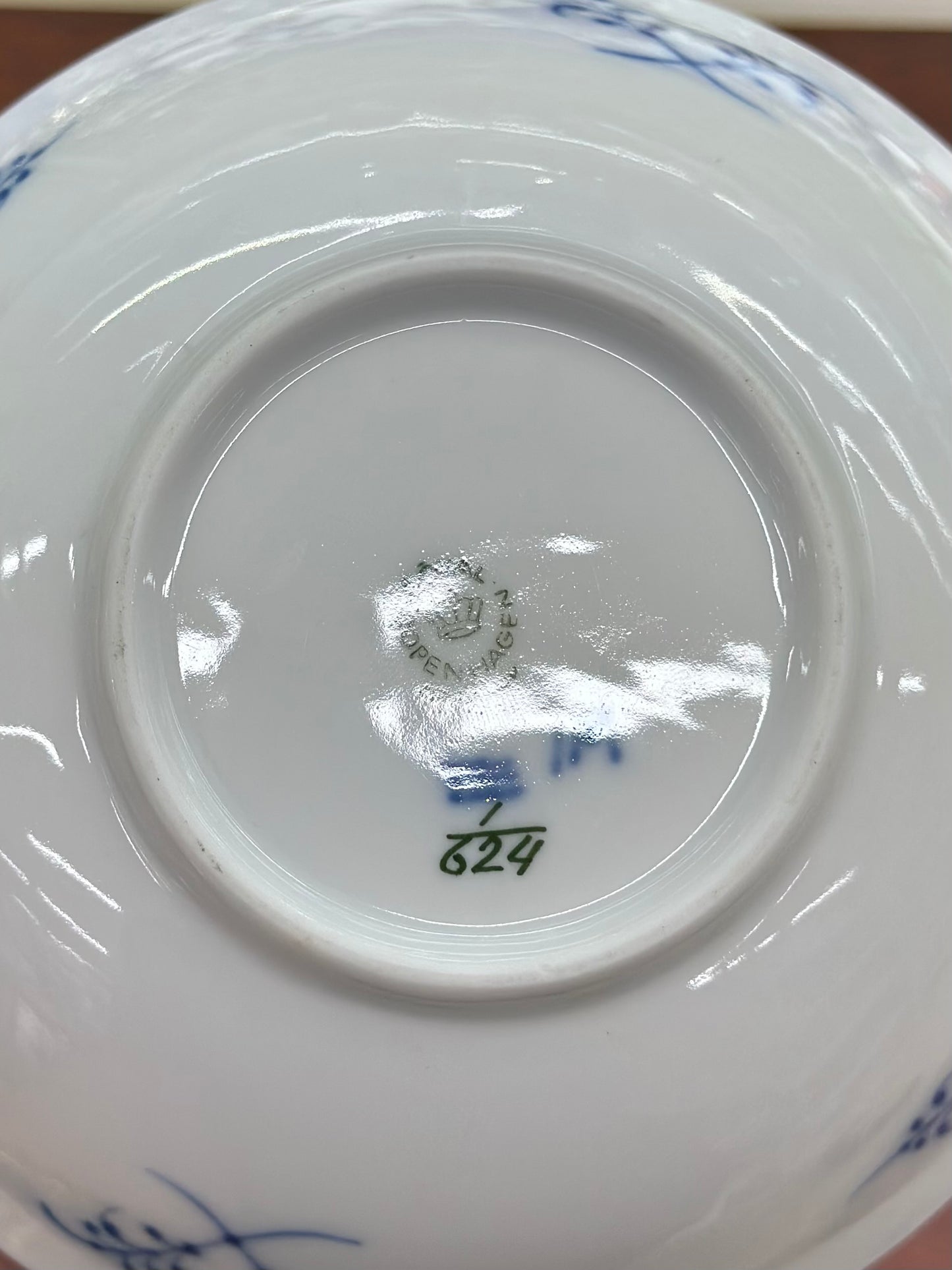 ROYAL COPENHAGEN Blue Fluted Half Lace Bowl #624 | 16cm | Cereal/Compote | Very Good Condition