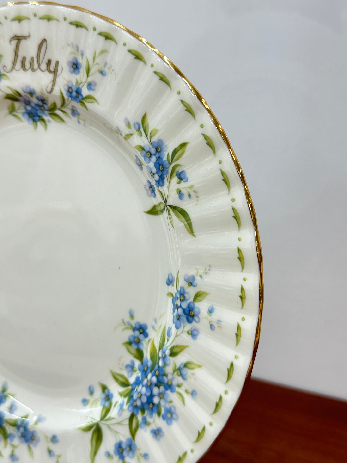 Royal Albert Flower of the Month | July Forget-Me-Not Luncheon Plate | Mint Condition