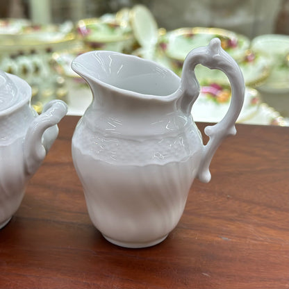 RICHARD GINORI Granduca Sugar & Creamer Set | BRAND NEW White Porcelain | Luxury Italian Tea