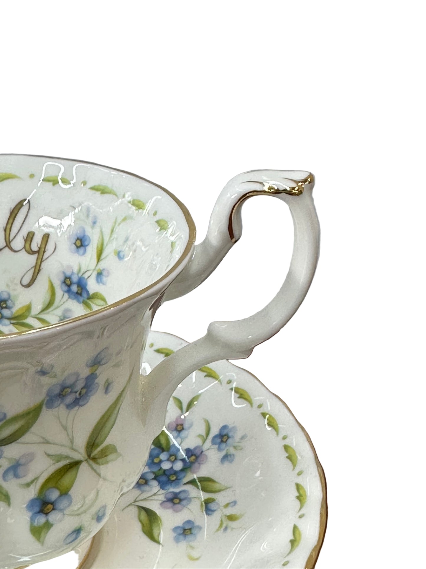 Royal Albert Flower of the Month | July Forget-Me-Not Cup & Saucer Set | Mint Condition