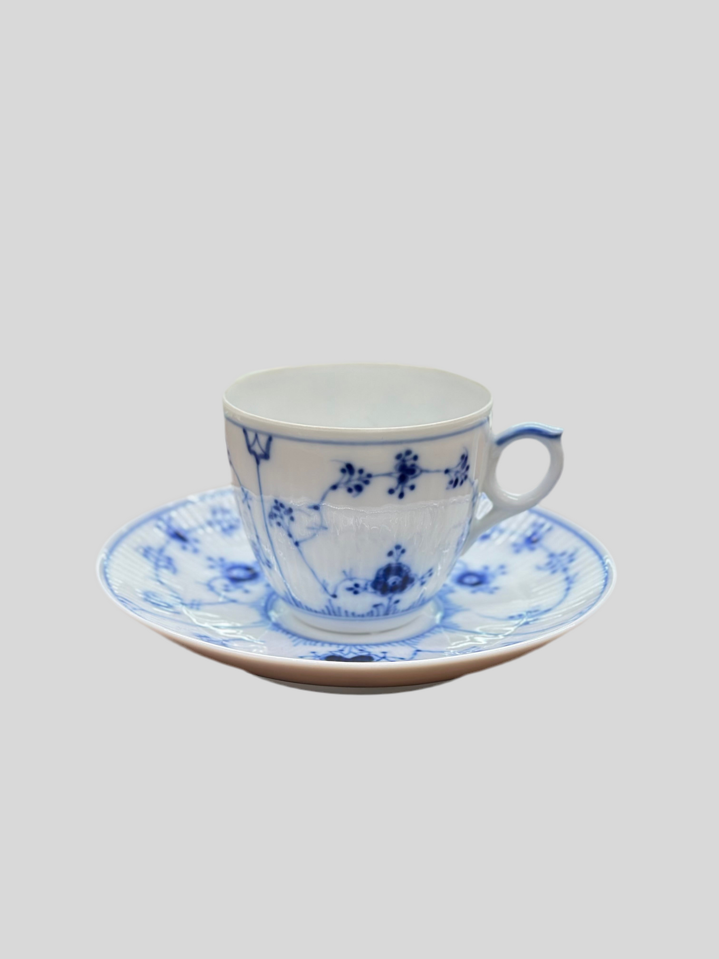 Royal Copenhagen Blue Fluted Cup & Saucer | Cup No. 072 & Saucer No. 082