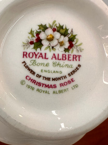 Royal Albert Flower of the Month | December Christmas Rose Cup & Saucer Set | Mint Condition