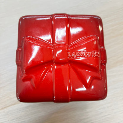Le Creuset Mini Gift Box Ramekin with Lid Cerise Red Stoneware