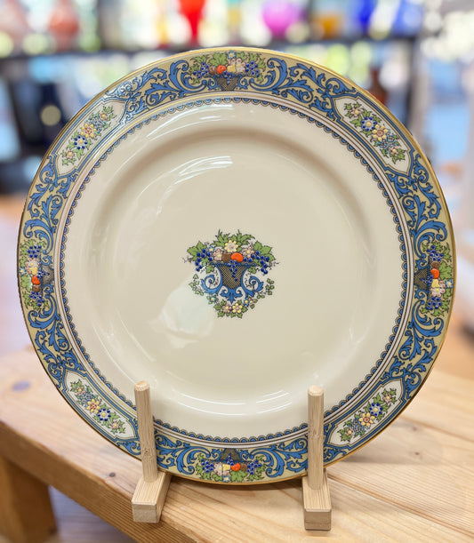Lenox Autumn Dinner Plate Ivory Fine China Gold Rim Raised Fruits and Scrolls Autumn Pattern Dinner Plate Replacement China Gift