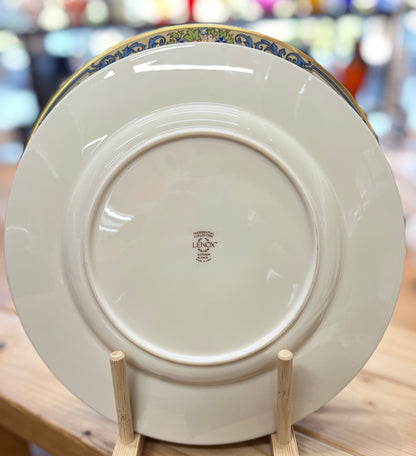 Lenox Autumn Dinner Plate Ivory Fine China Gold Rim Raised Fruits and Scrolls Autumn Pattern Dinner Plate Replacement China Gift