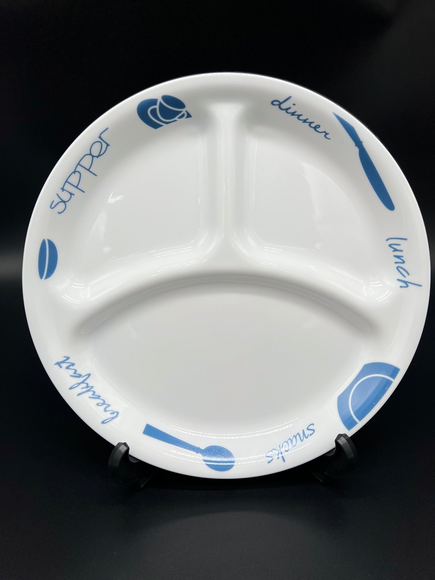 CORELLE Blue Branch Divider Lunch Plates