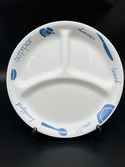 CORELLE Blue Branch Divider Lunch Plates