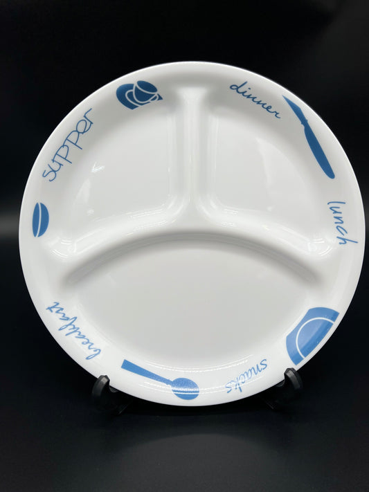 CORELLE Blue Branch Divider Lunch Plates