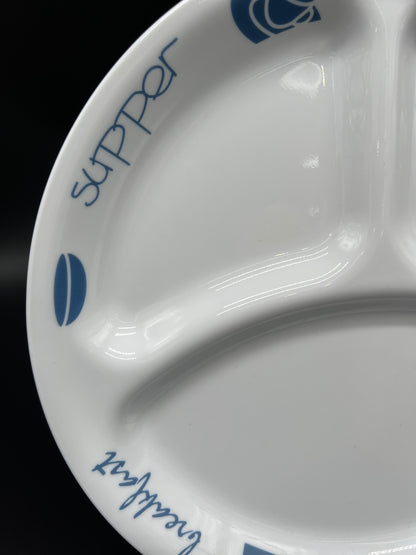CORELLE Blue Branch Divider Lunch Plates